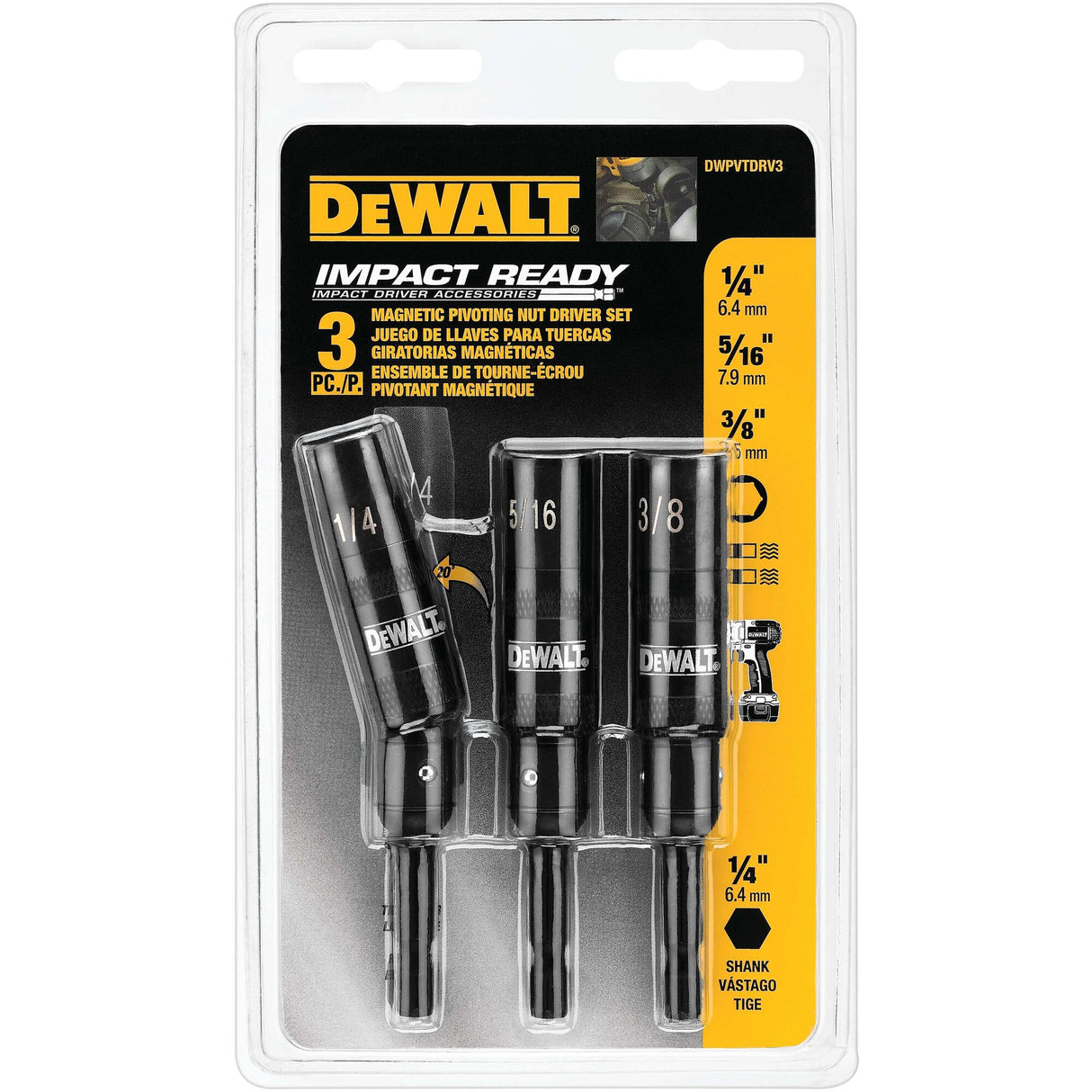3-1/2-in Screwdriver Bit (3-Piece) DWPVTDRV3 G