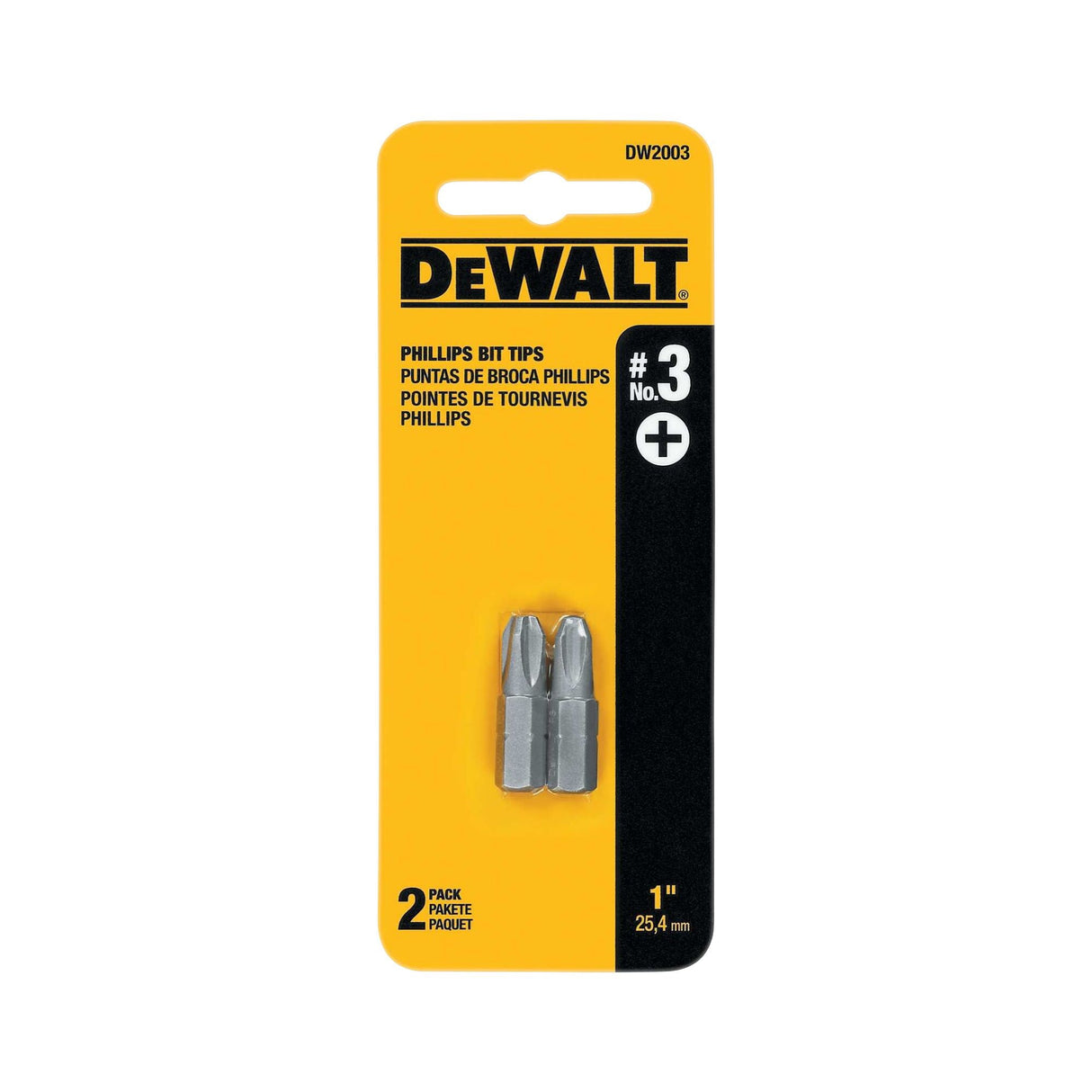 1-in Phillips Screwdriver Bit (2-Piece) DW2003 Z