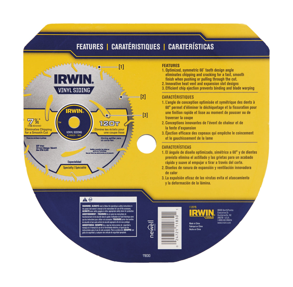 7-1/4-in 120-Tooth Fine Finish High-speed Steel Circular Saw Blade 2001059