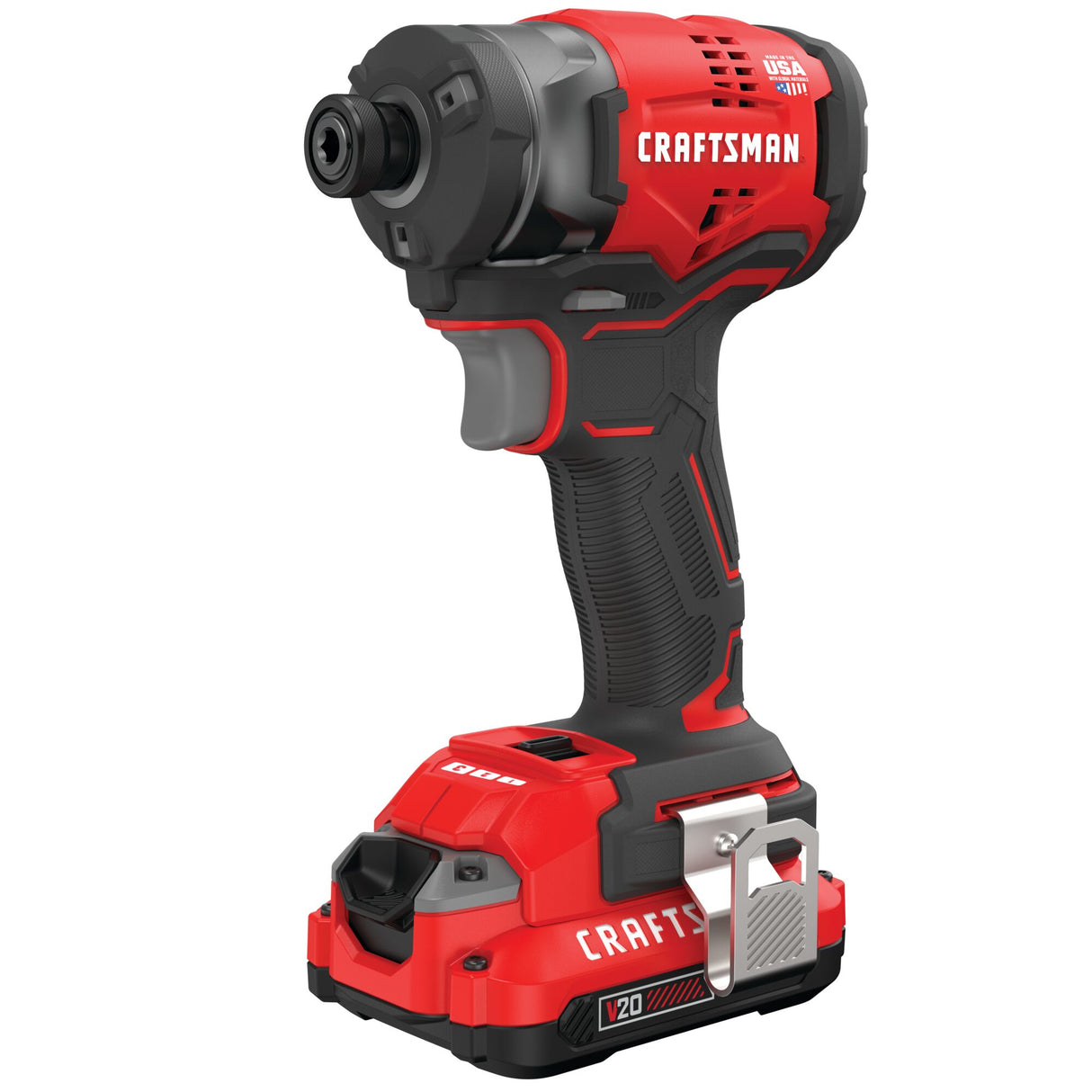 20V Max Brushless Cordless Impact Driver (2-Batteries Included, Charger Included and Soft Bag included) CMCF820D2