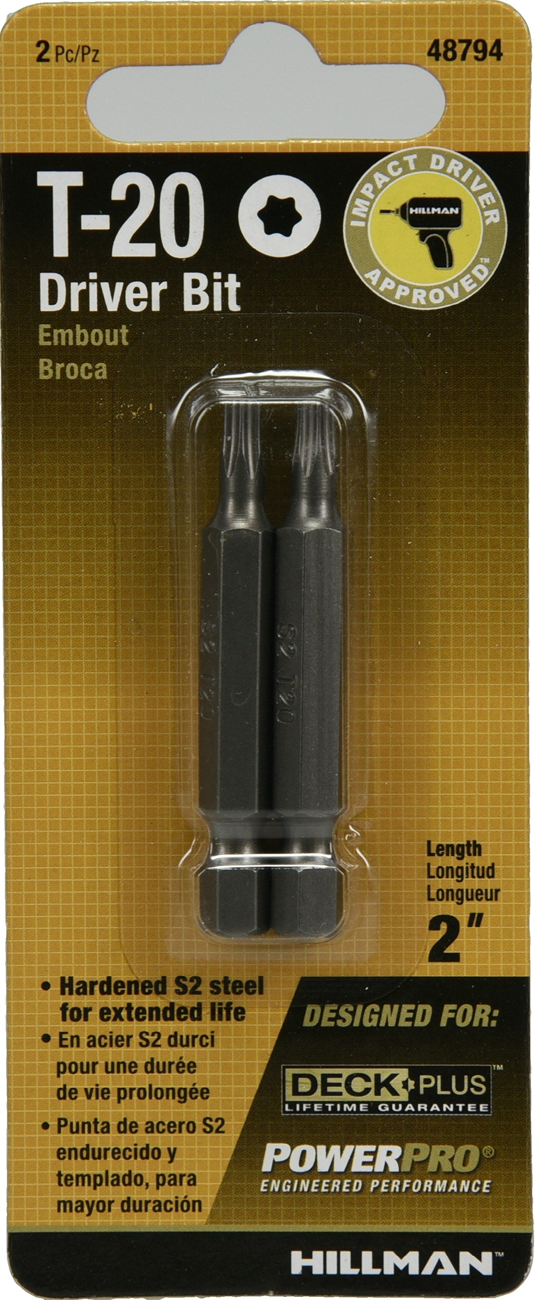 2-in T20 Torx Screwdriver Bit Set (2-Piece) 48794