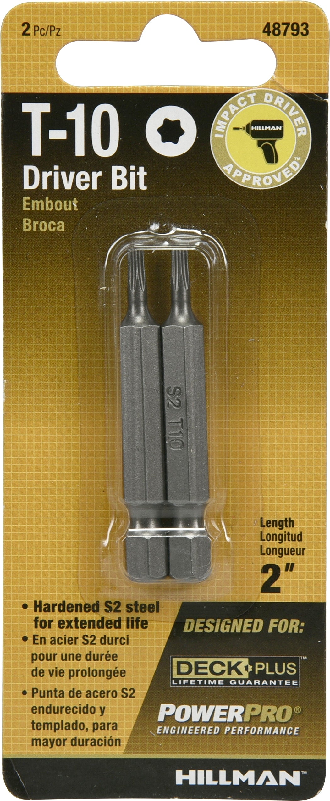 2-in T10 Torx Screwdriver Bit Set (2-Piece) 48793