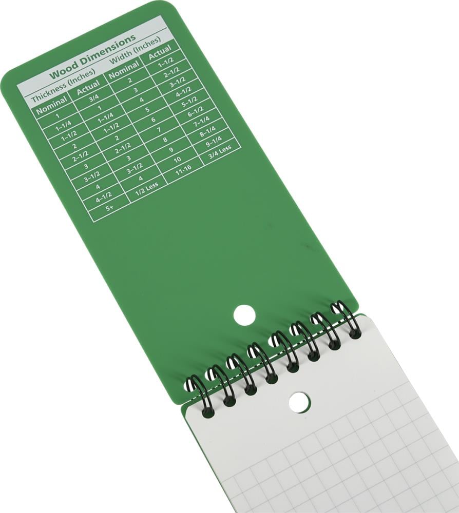 6-in x 3-in Green Notepad 707018