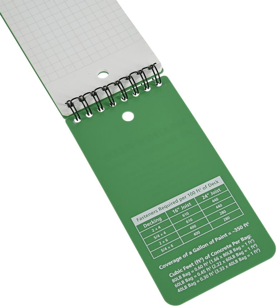 6-in x 3-in Green Notepad 707018