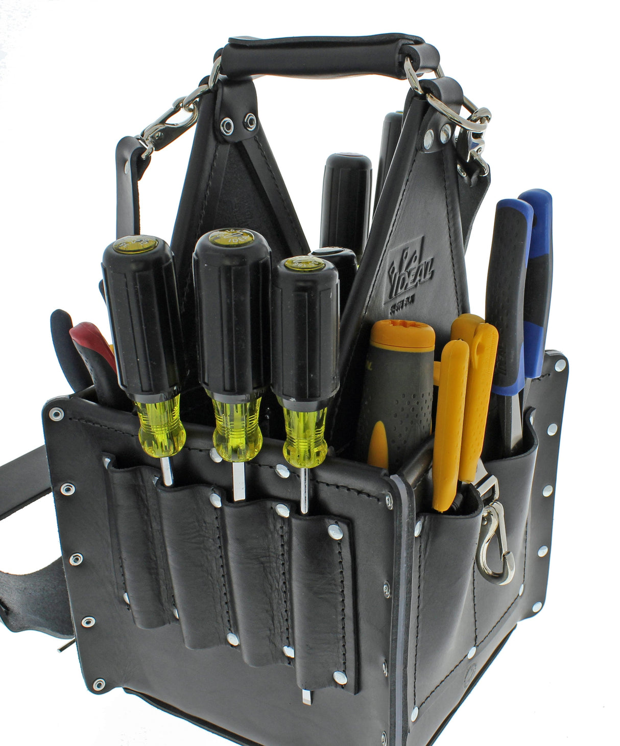 Black Leather 10.75-in Electrician's Tote 35-975BLK