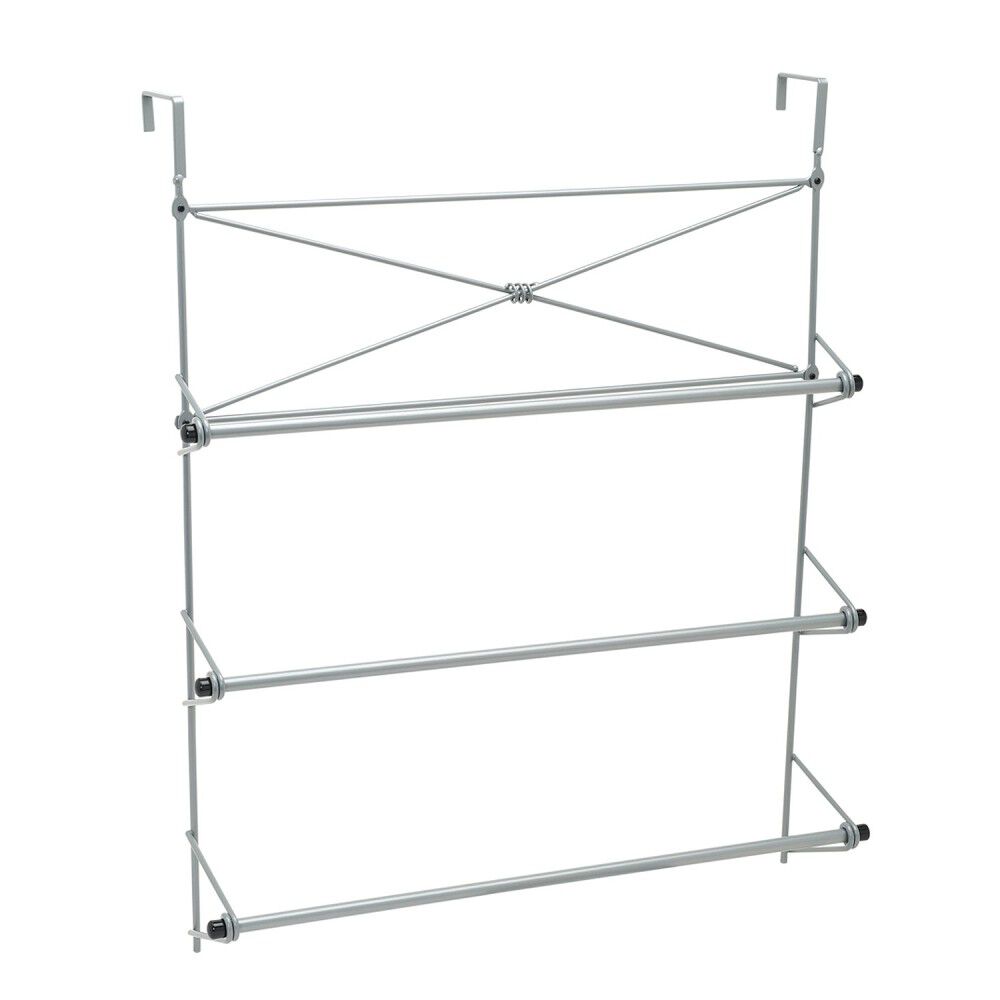 Towel Rack Over The Door Cross Style Satin Nickel Steel 2526NN
