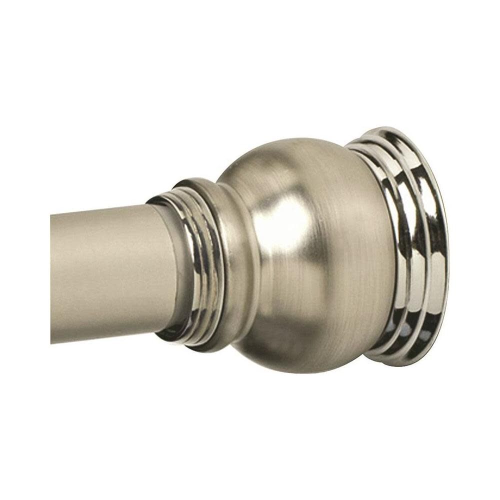Shower Curtain Rod Satin Nickel/Chrome Plated Aluminum 663ALNS