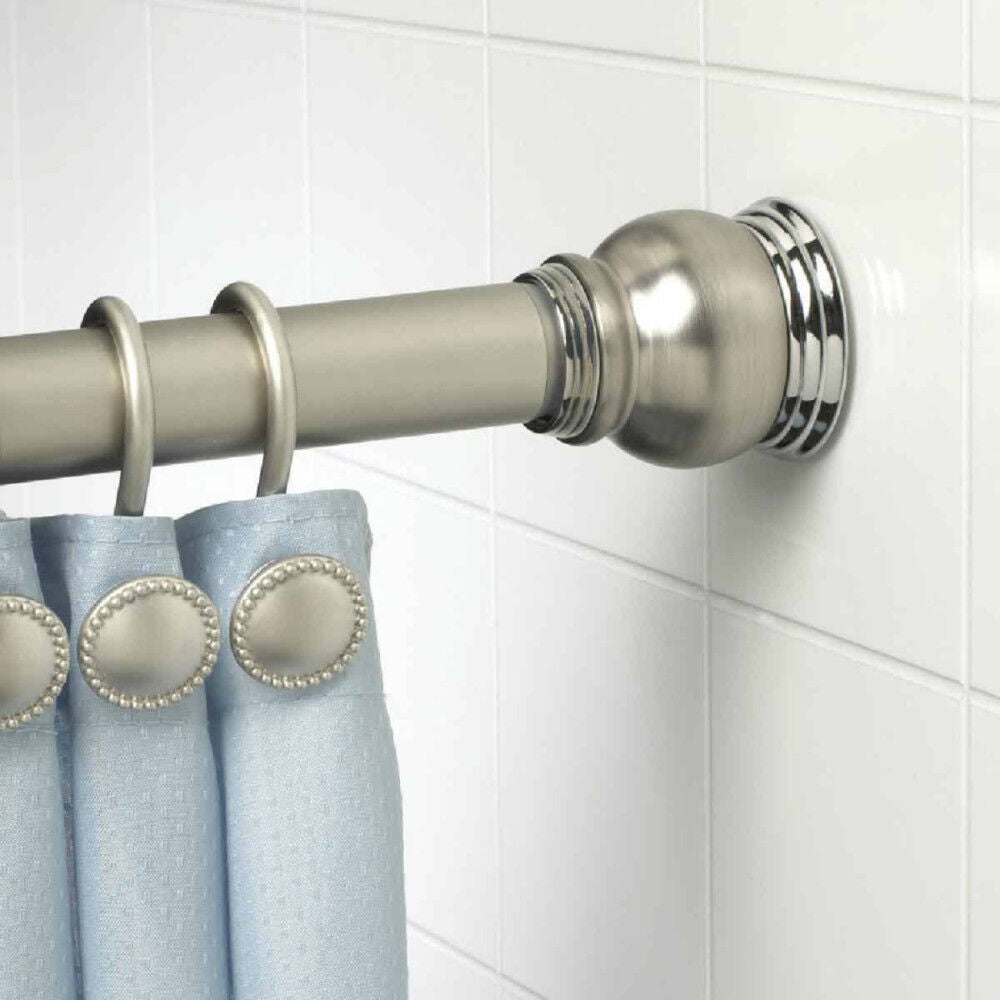 Shower Curtain Rod Satin Nickel/Chrome Plated Aluminum 663ALNS