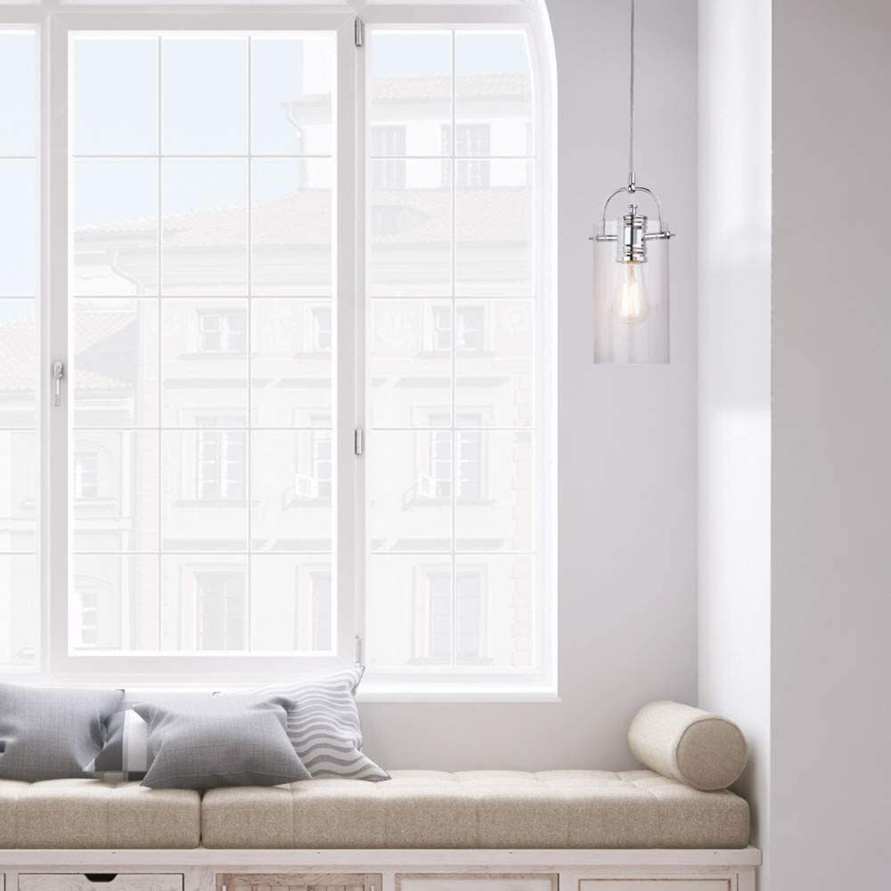 J Pendant Light Chrome 60W E26 1 Light 3000186