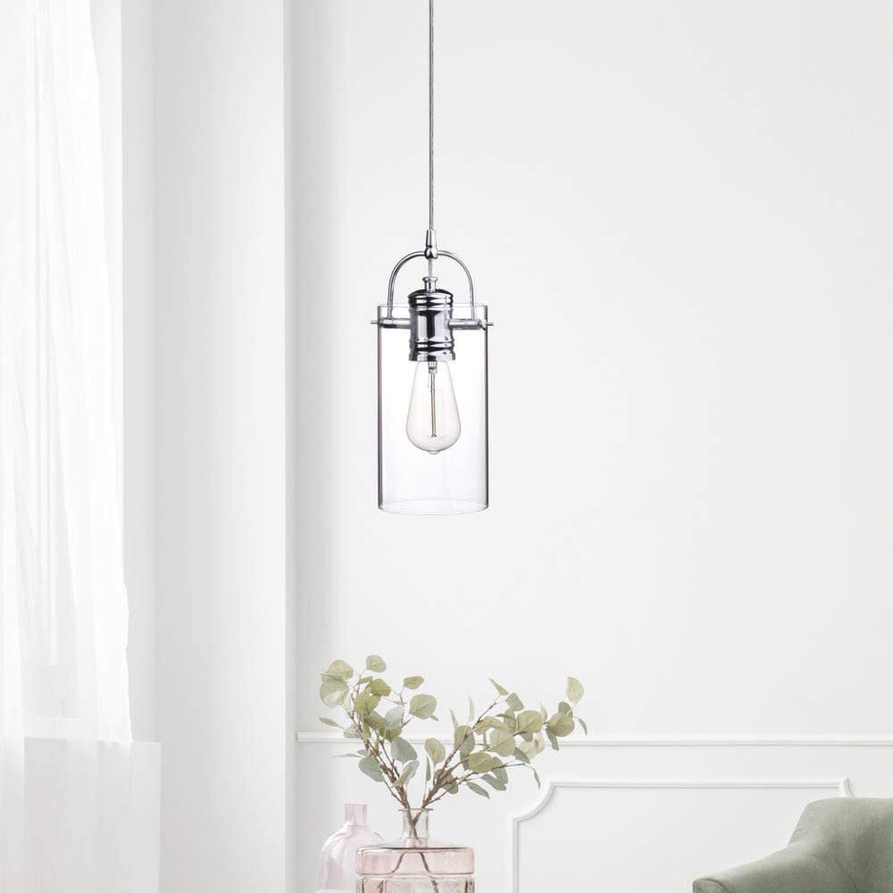 J Pendant Light Chrome 60W E26 1 Light 3000186