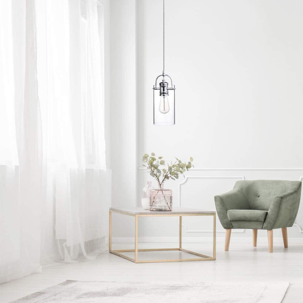 J Pendant Light Chrome 60W E26 1 Light 3000186