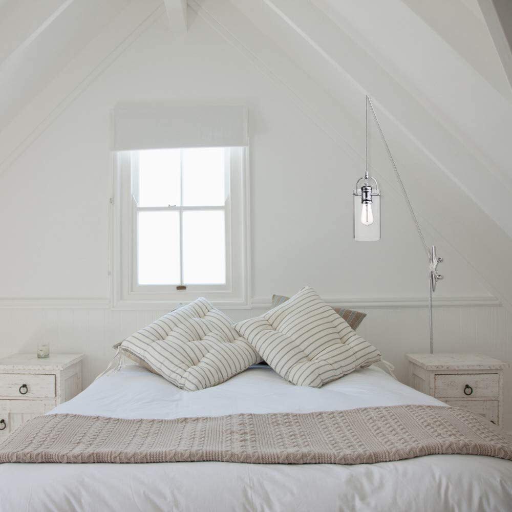 J Pendant Light Chrome 60W E26 1 Light 3000186