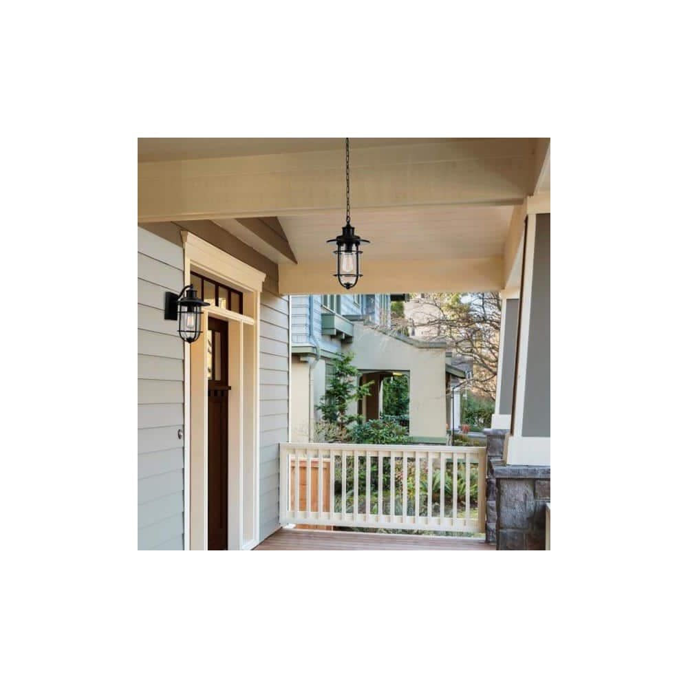 Vintage Turner Pendant Light Matte Black 1 Light 44310