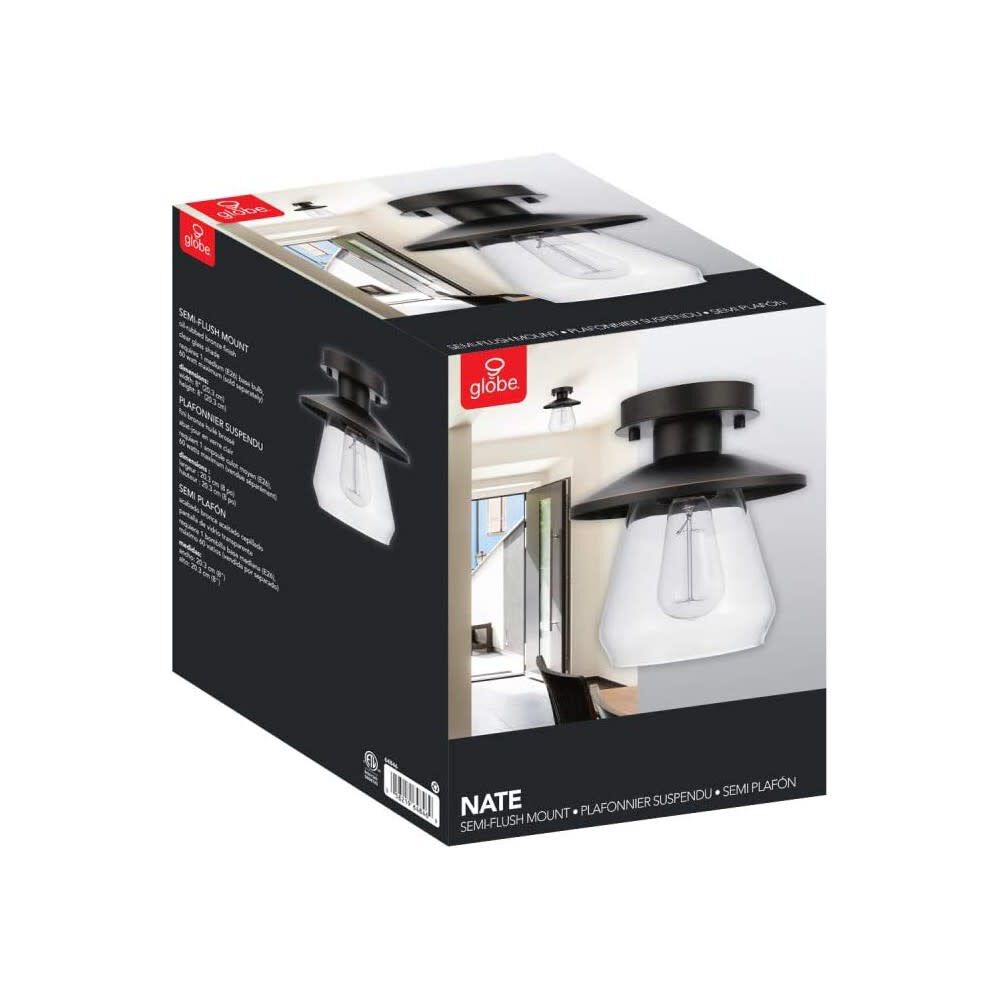 Nate Ceiling Light Oil Rubbed Bronze 60W E26 3008633