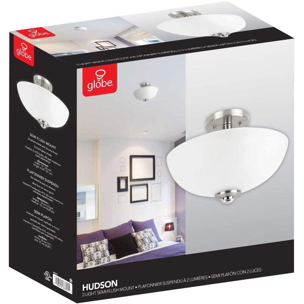 Hudson Ceiling Light Brushed Nickel 60W E26 3008636