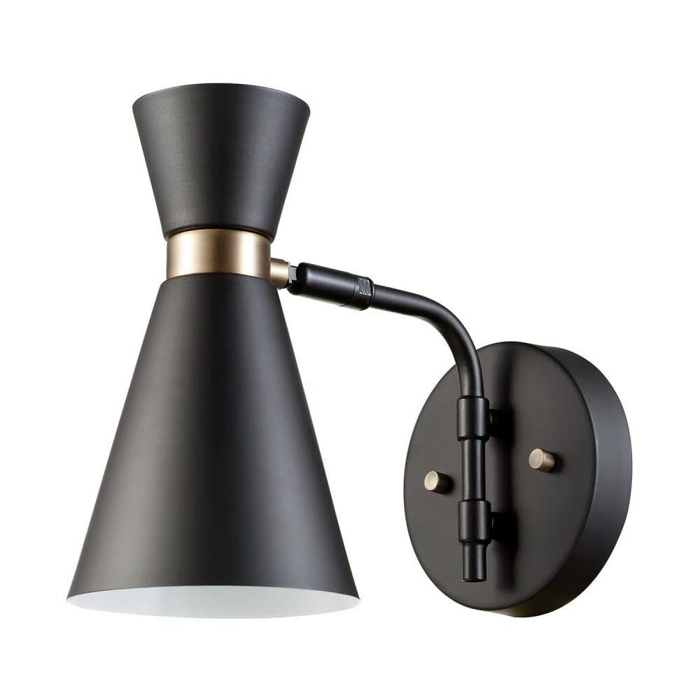Belmont Wall Sconce Satin Black Hourglass 1 Light 3008639