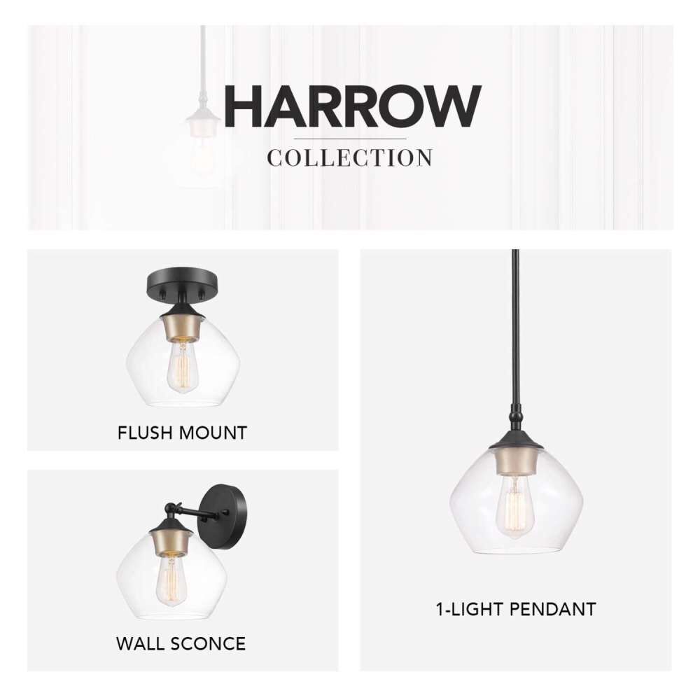 Harrow Ceiling Light Matte Black 60W E26 60333