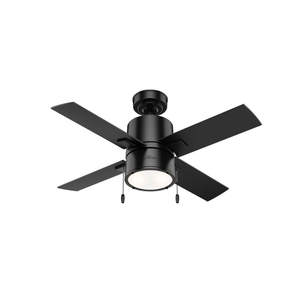 Beck Ceiling Fan 42in Matte Black/Greyed Walnut 53433