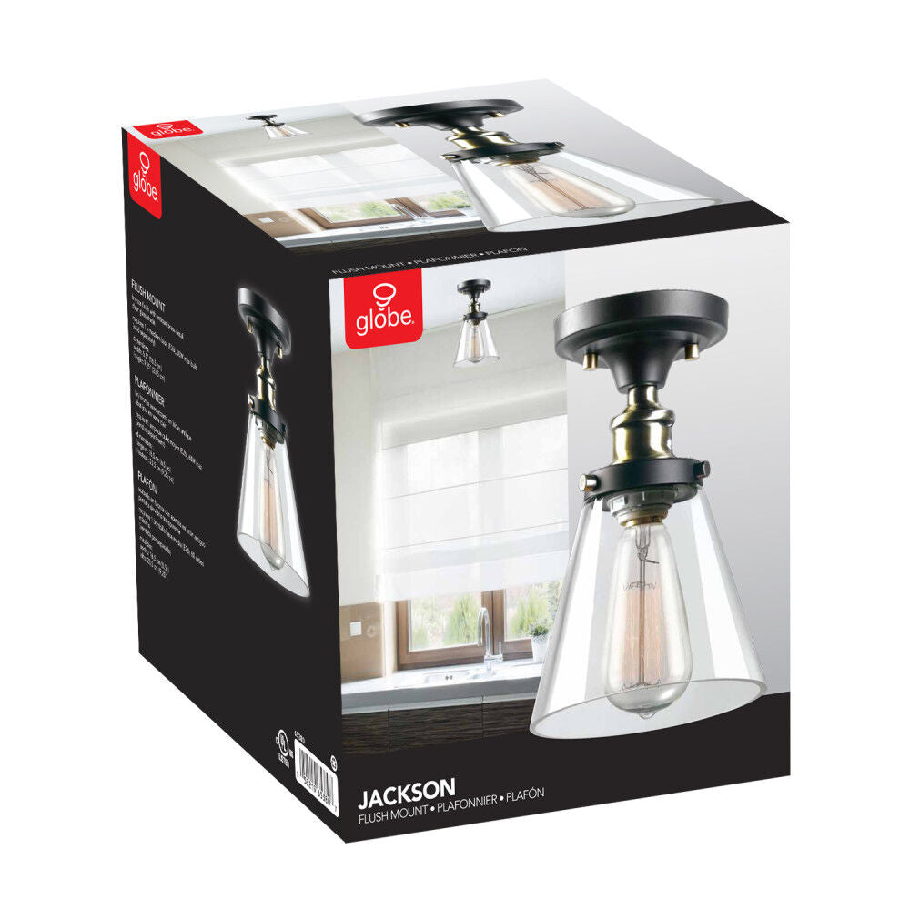 Jackson Flush Mount Light 1 Light Dark Bronze 3806924