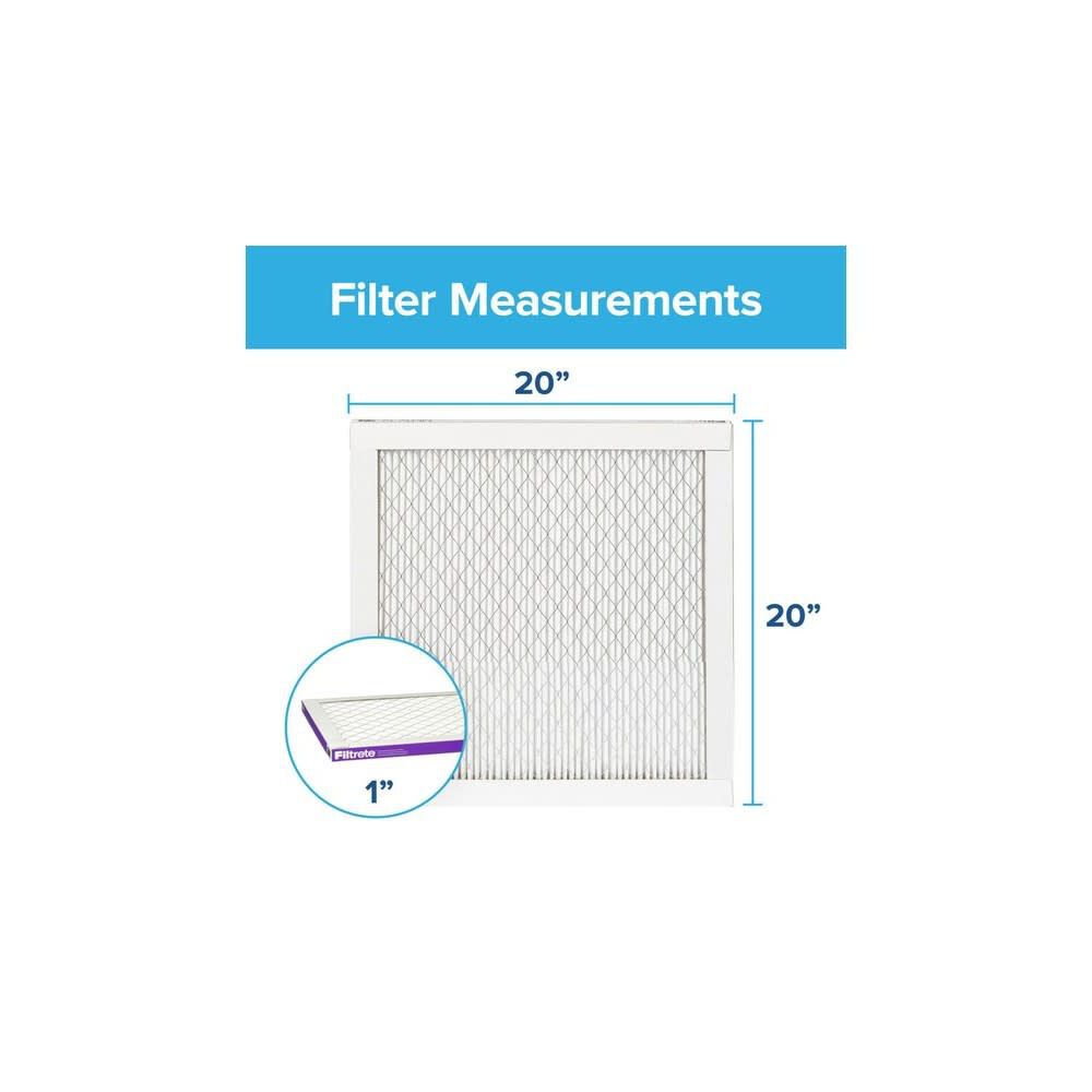 Filtrete 1500 MPR 20 x 20 x 1 Inch Bacteria & Virus Air Filter 4 Pack 2002-4-HR