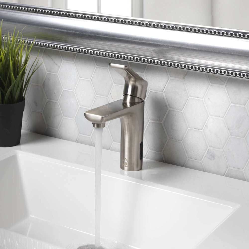 Bathroom Sink Faucet Brushed Nickel 1 Handle 4000667