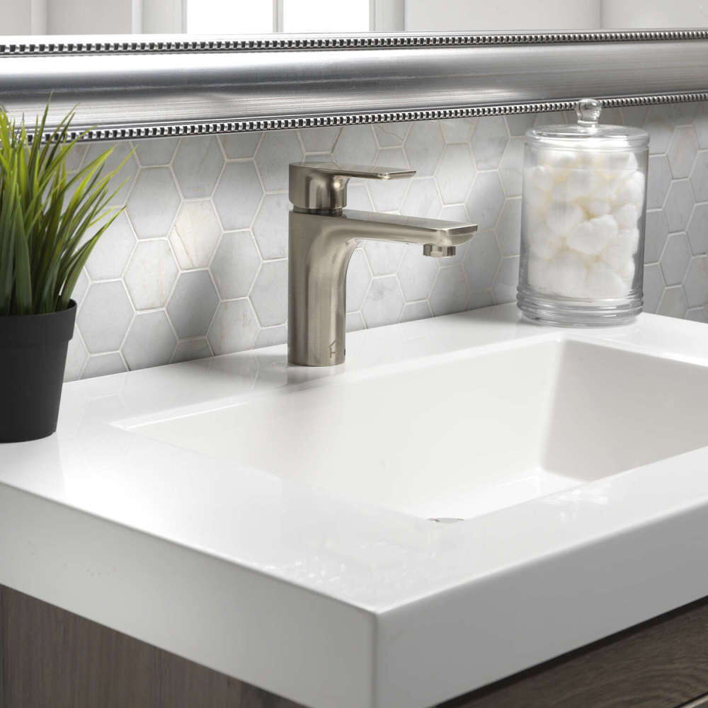 Bathroom Sink Faucet Brushed Nickel 1 Handle 4000667