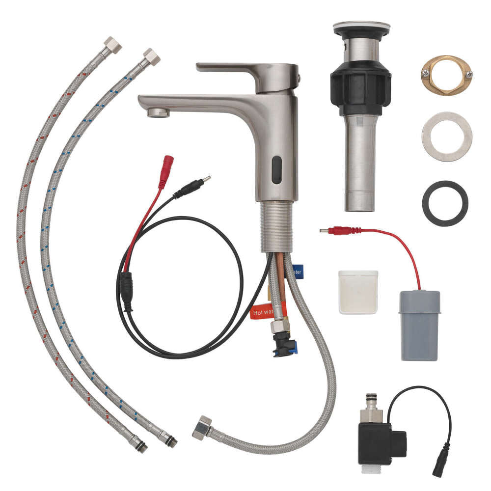 Bathroom Sink Faucet Brushed Nickel 1 Handle 4000667