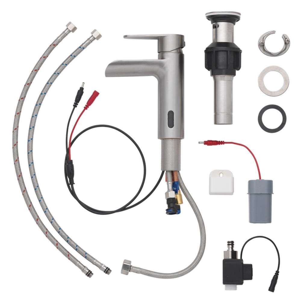 Bathroom Sink Faucet Nickel 1 Handle Mid Arc 4000782