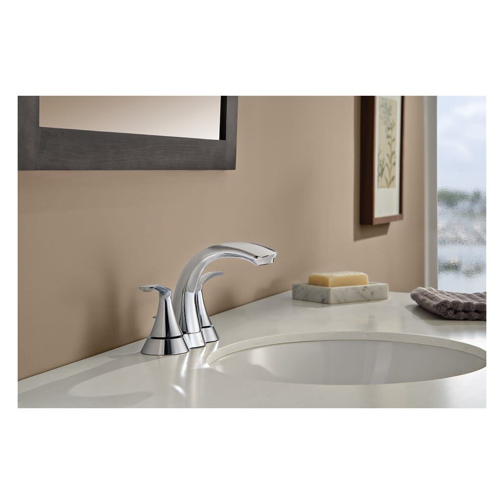 Darcy Bathroom Lavatory Faucet Chrome 2 Handle Low Arc WS84550
