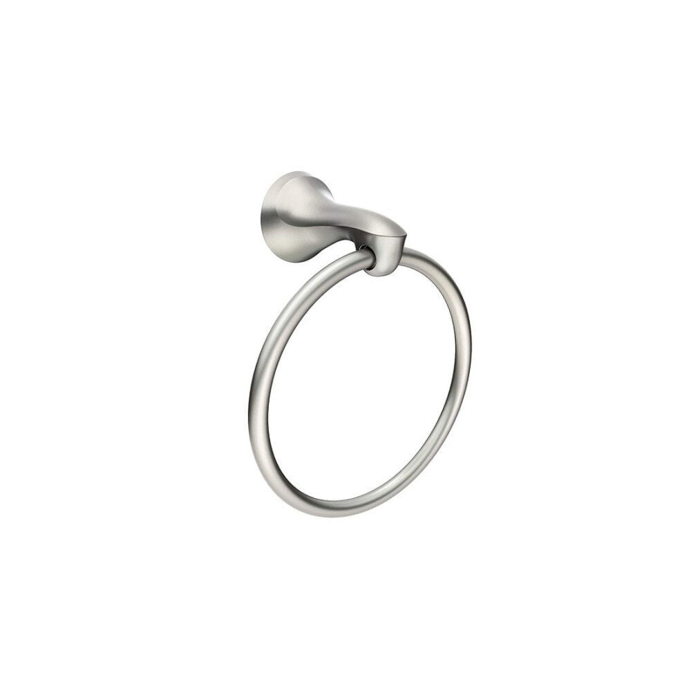 Darcy Brushed Nickel Towel Ring with Press & Mark Stamp 1pk MY1586BN