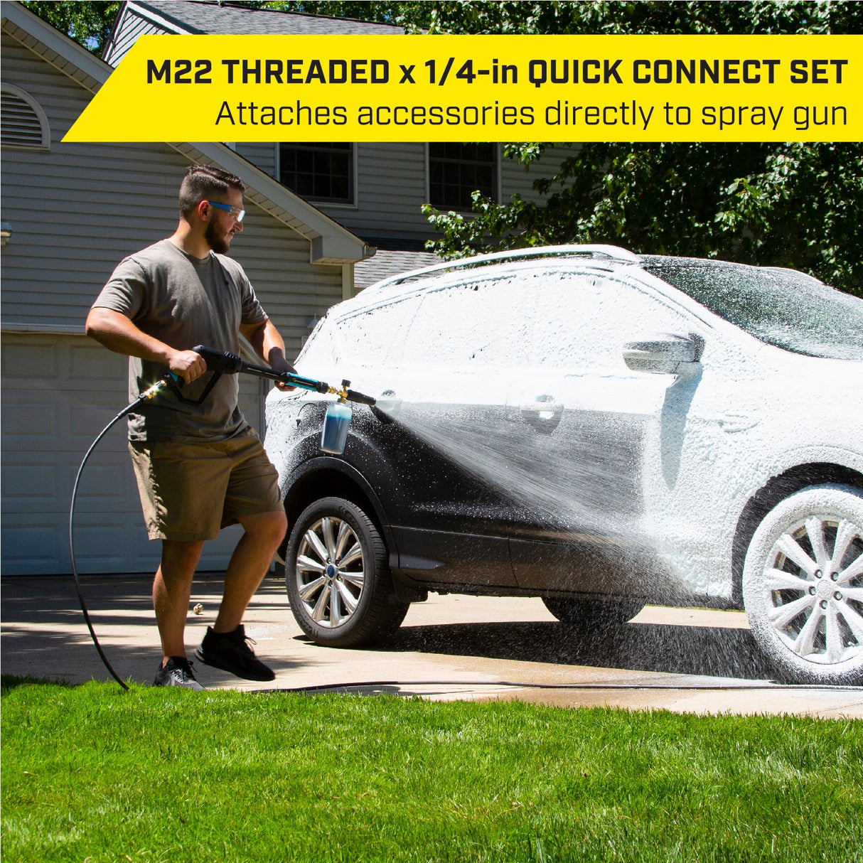 4500 PSI 1/4-in Brass Gas and Electric Pressure Washers Quick Disconnect Plug and Female Metric SGY-PWA98