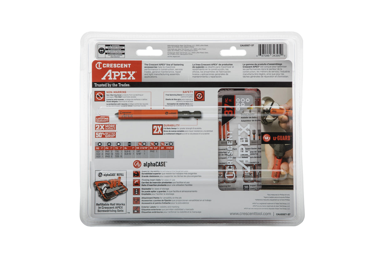 U-GUARD Impact Driver Bit (37-Piece) CAUGSET-37