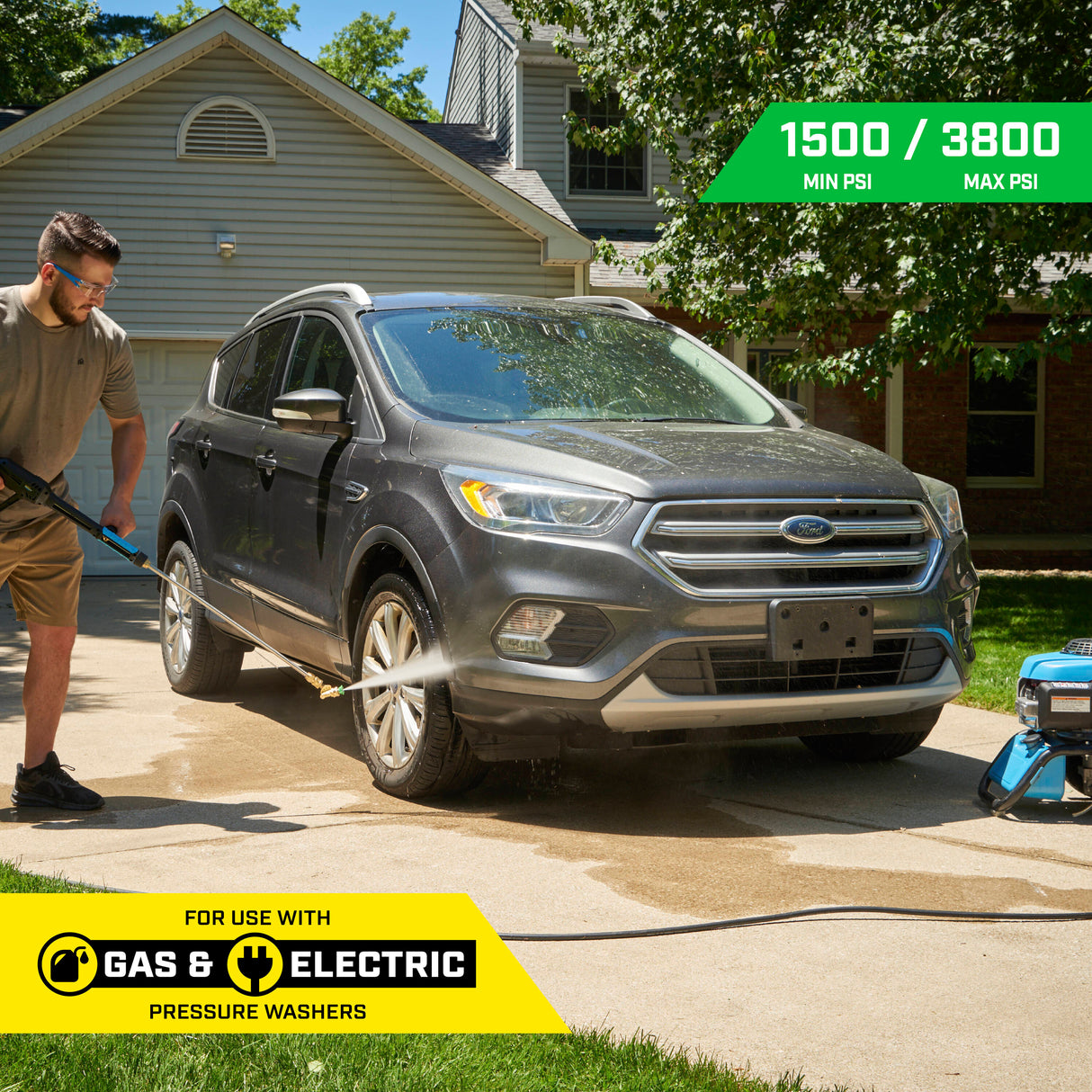 4500 PSI 1/4-in Brass Gas and Electric Pressure Washers Quick Disconnect Socket Set SGY-PWA100