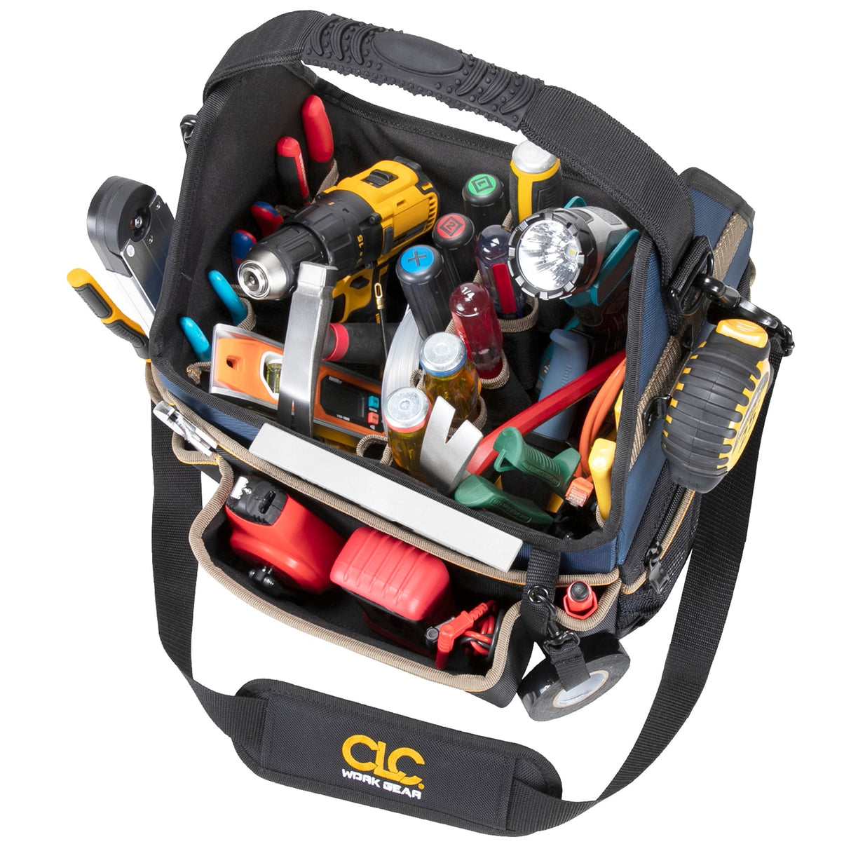 Black/Blue Ballistic Nylon 13-in Electrician's Tote PB1531