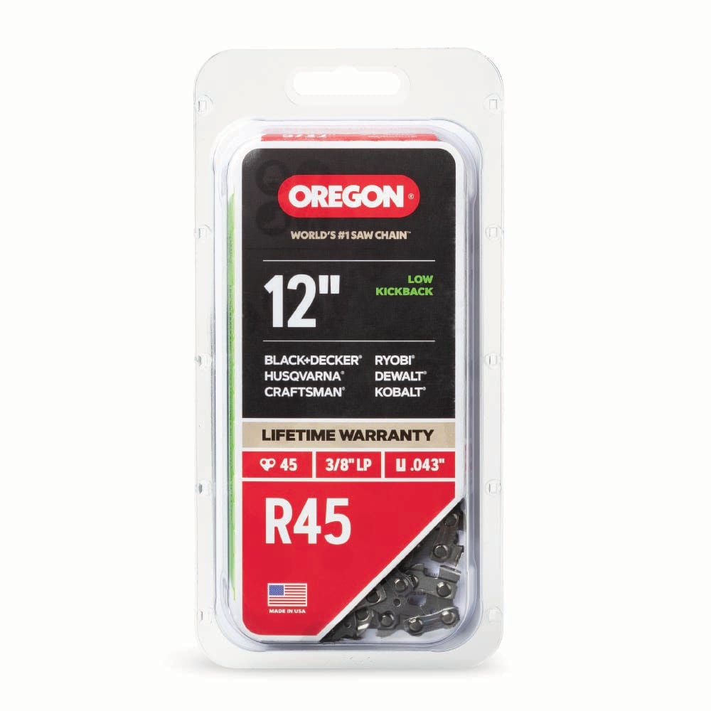 R45 45 Link Replacement Chainsaw Chain For 12-in, 0.043-in Gauge, 3/8-in Pitch R45-21