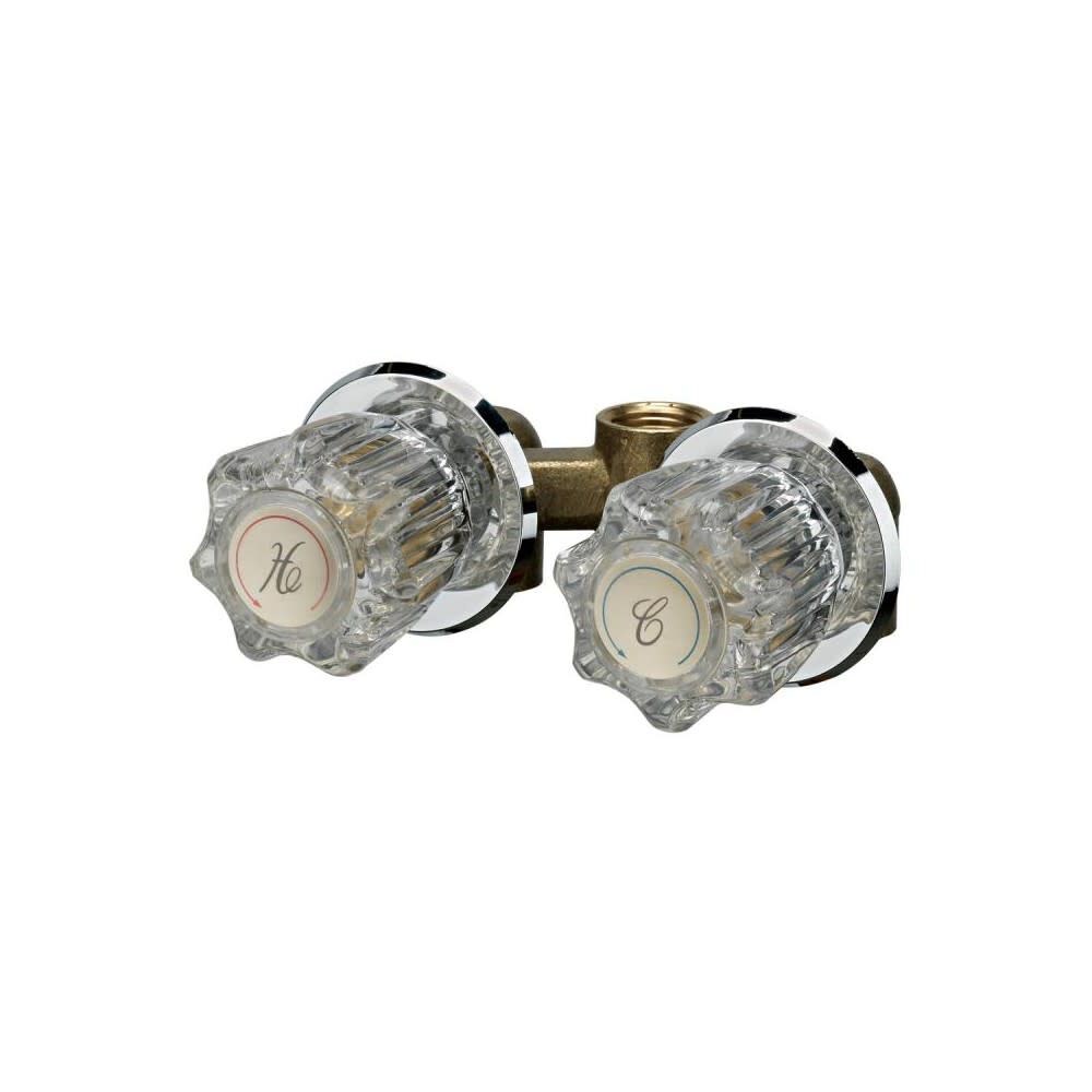 Shower Stall Faucet Polished Chrome 2 Handle 4510681