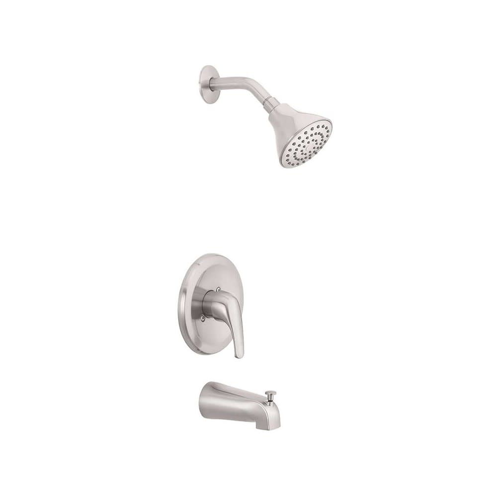 Coastal Tub & Shower Faucet One Handle Brushed Nickel 874X-5004