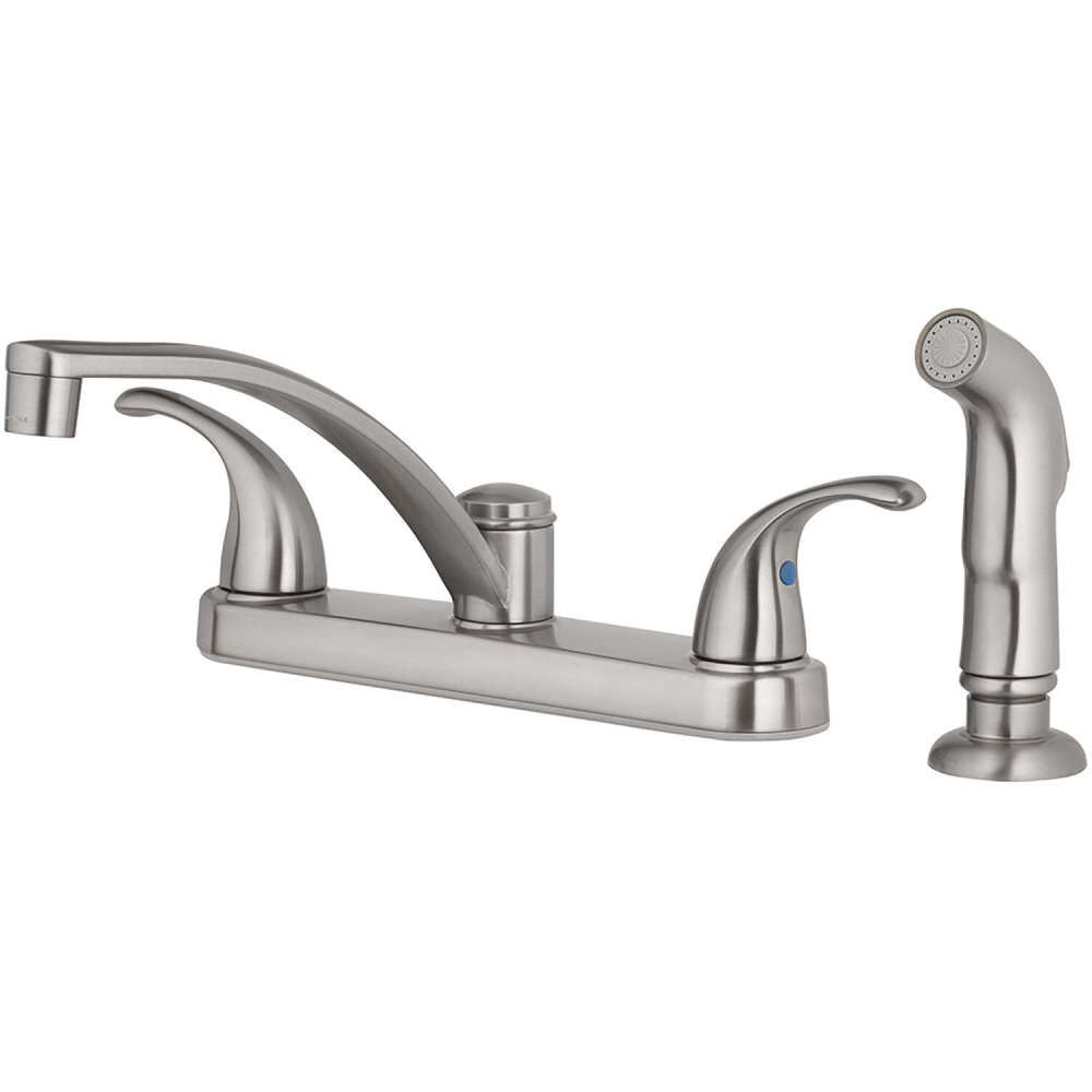 Coastal Kitchen Faucet Two Handle Brushed Nickel 810NC-F5004