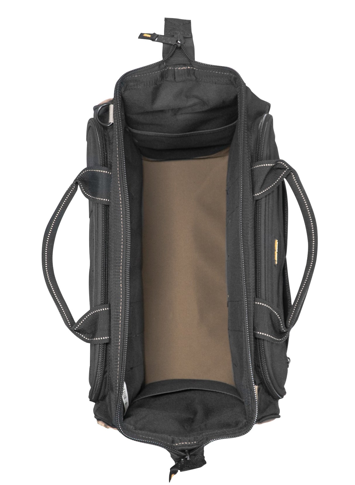 Black/Khaki Polyester 7-in Zippered Tool Bag 1539