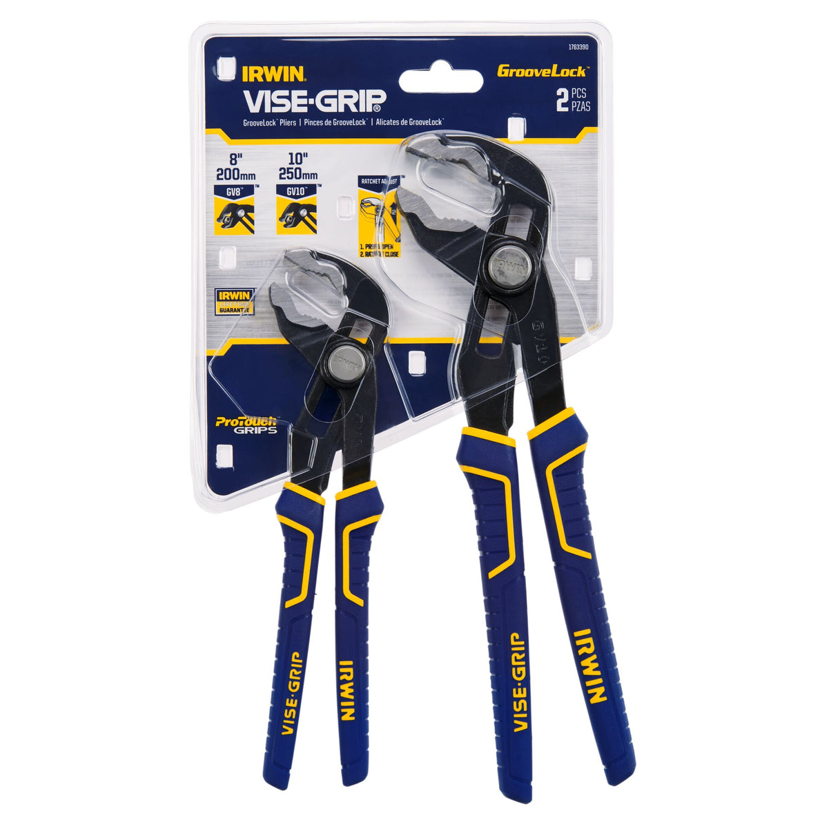 VISE-GRIP Quick Adjusting GrooveLock 2-Pack Tongue and Groove Plier Set 1763390