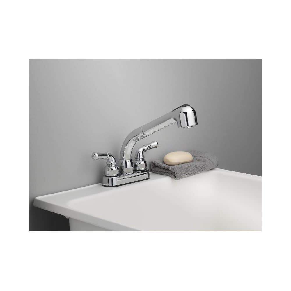 Pullout Laundry Faucet Chrome 2 Handle 4594040