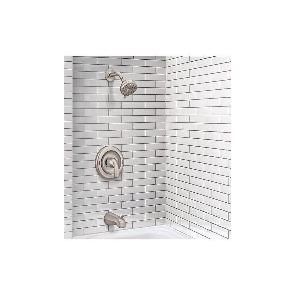 Adler Tub/Shower Faucet Spot Resist Brushed Nickel 1 Handle 82603SRN