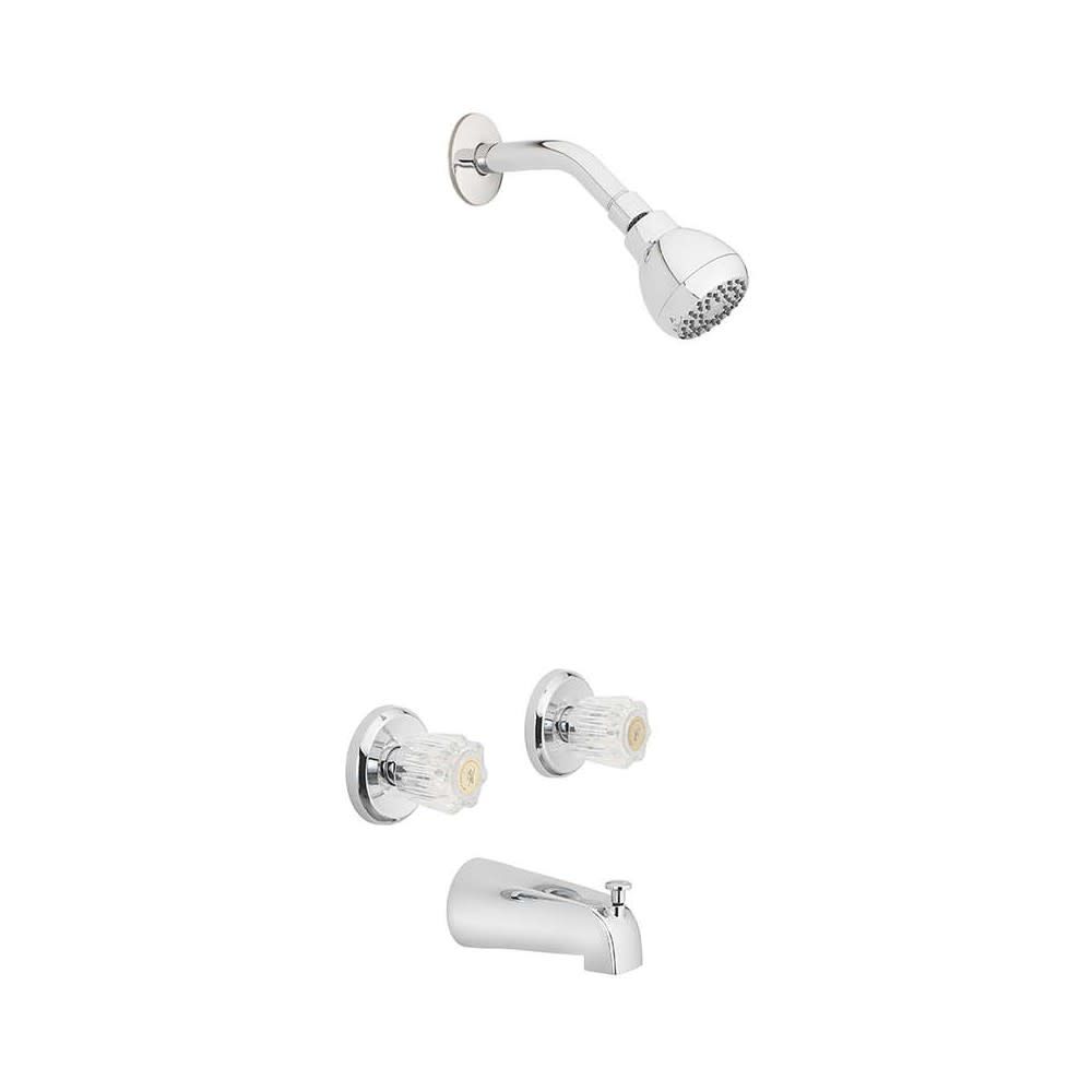 Essentials Tub & Shower Faucet Two Handle Chrome 833X-0001
