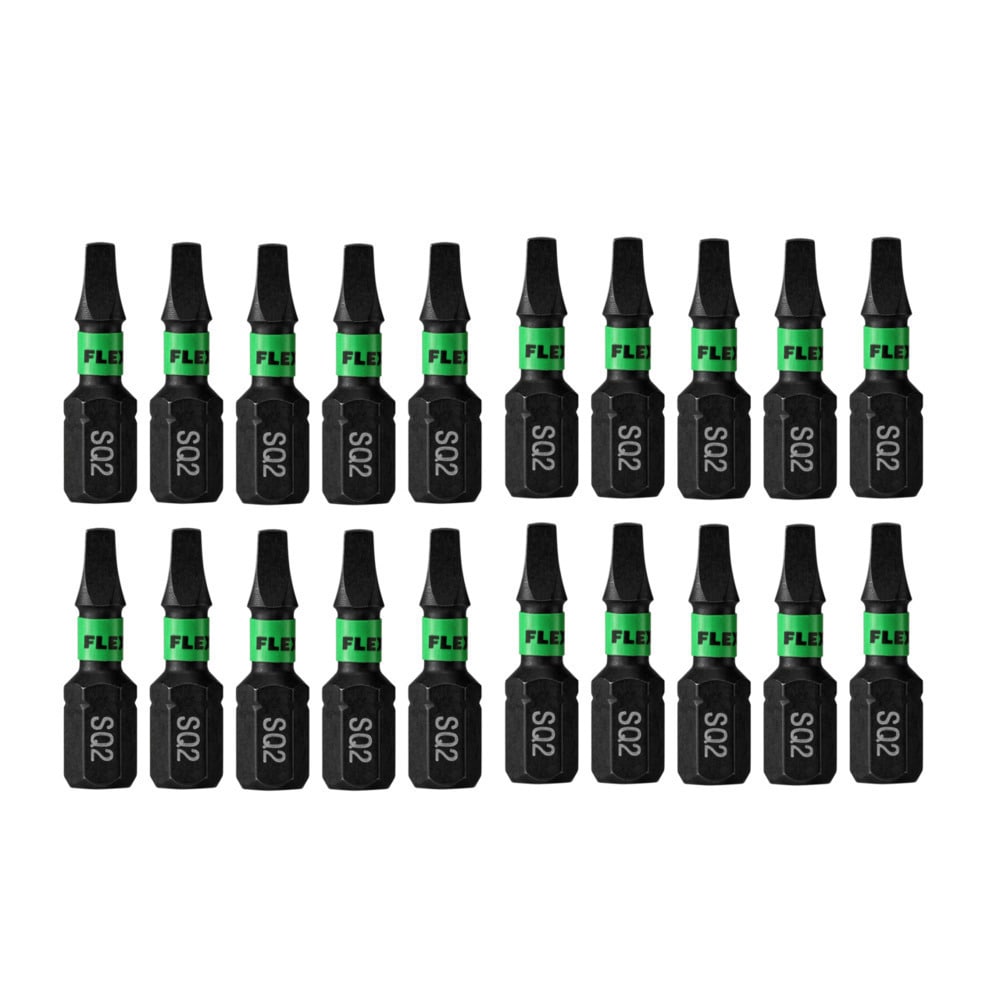 STACK PACK IMPACKS 1/4-in x 1-in Square/Robertson Impact Driver Bit (20-Piece) FA101003-20