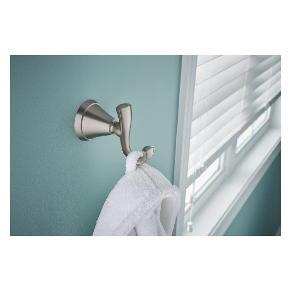 Tiffin Brushed Nickel Robe Hook with Press & Mark Stamp MY4803BN
