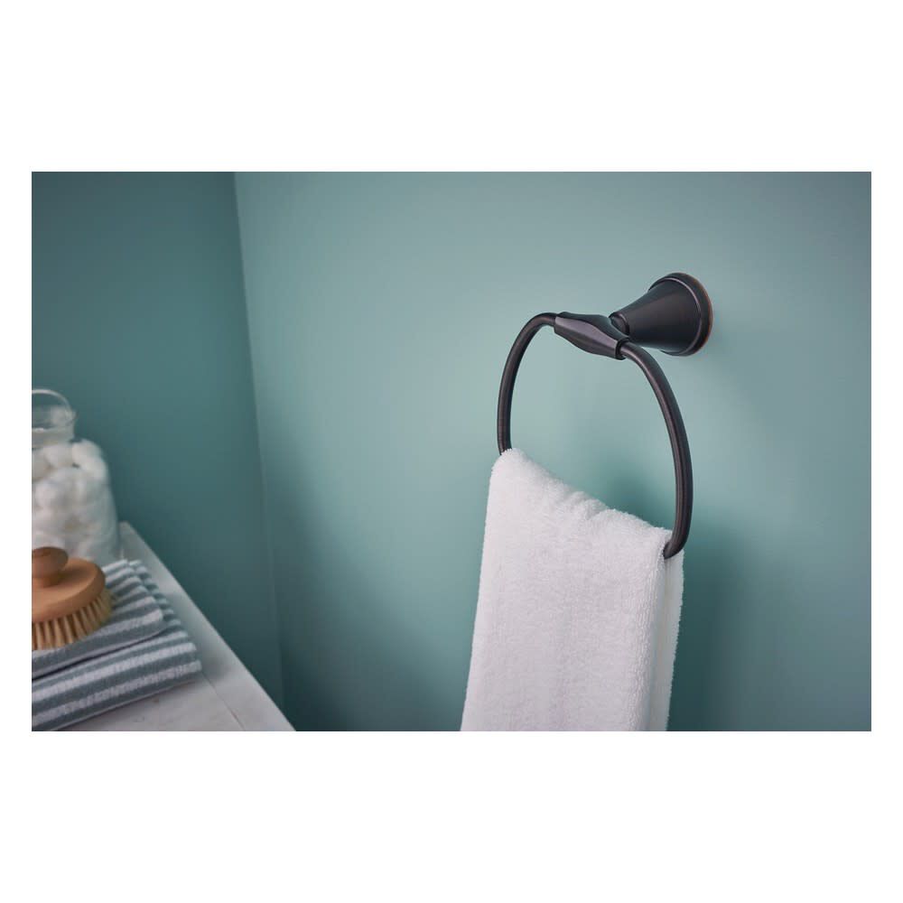 Tiffin Mediterranean Bronze Towel Ring with Press & Mark Stamp MY4886BRB