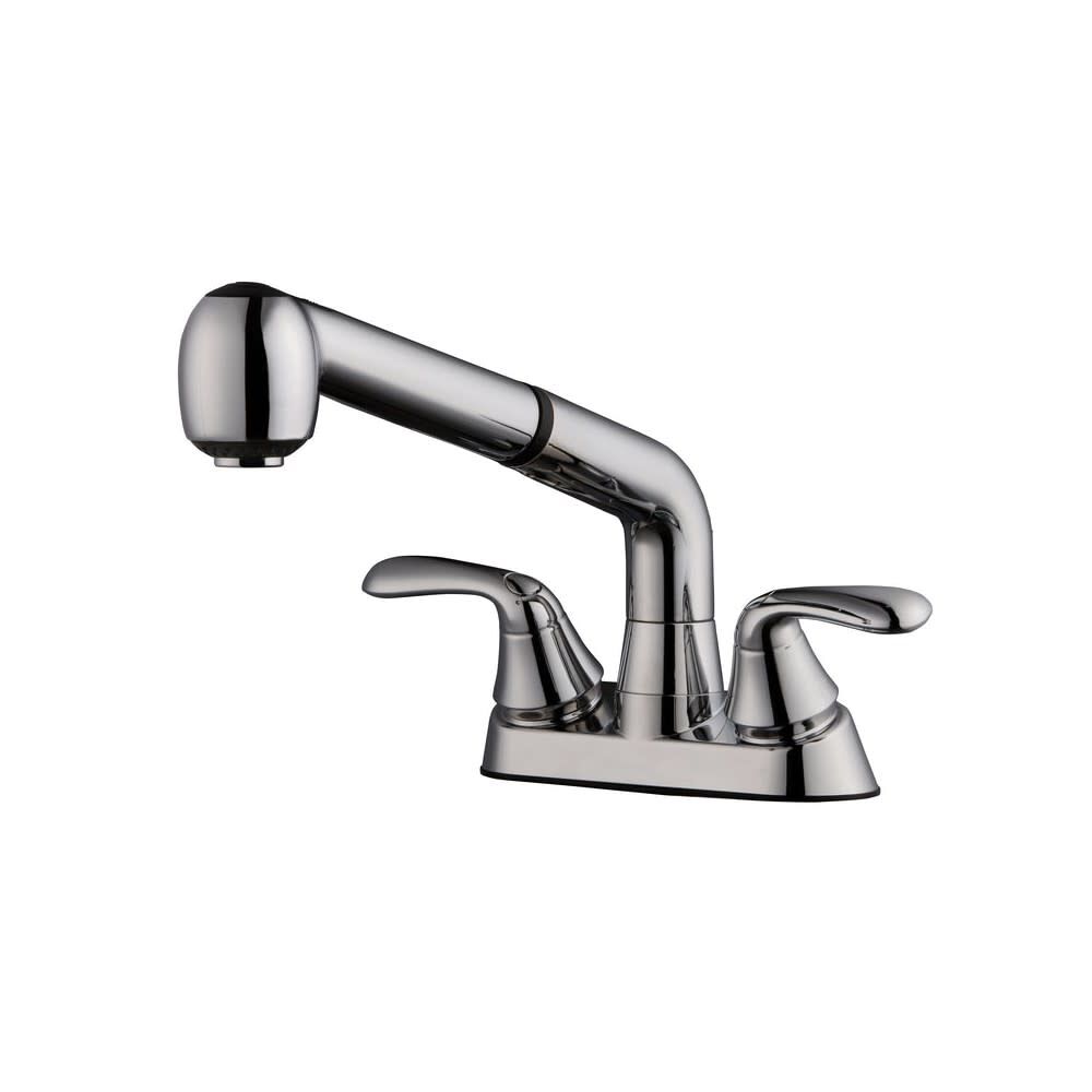 Laundry Faucet Chrome 2 Handle Traditional Pull Out 4909743