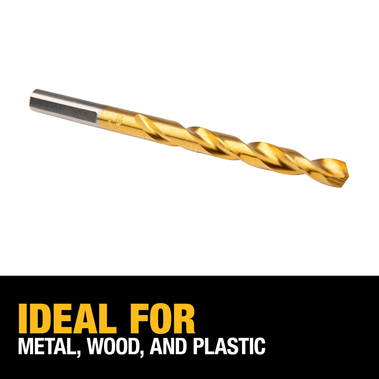 3/8-in x 5-7/8-in Titanium Nitride Coated Hss Jobber Length Twist Drill Bit DW1324 G