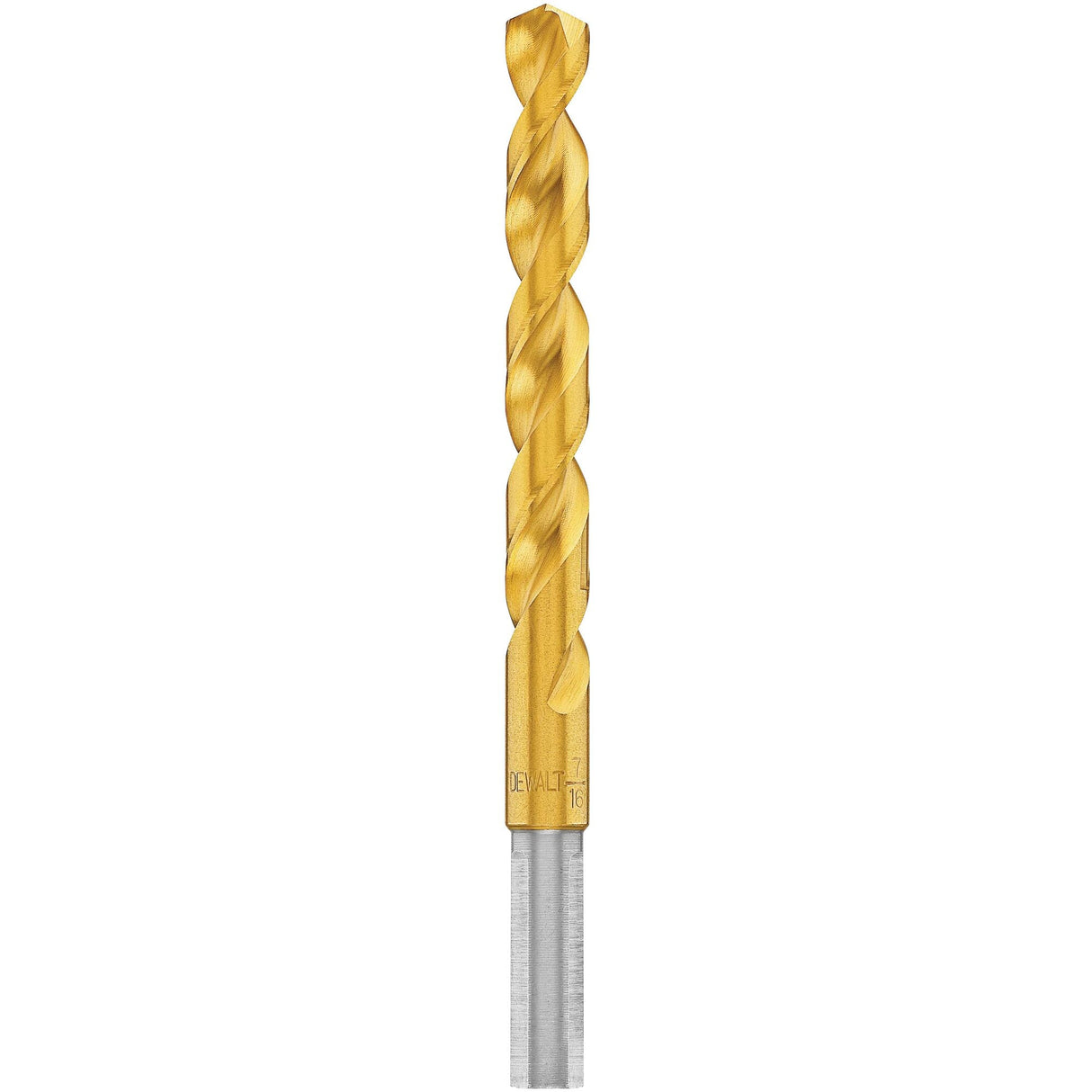 7/16-in x 5-7/8-in Titanium Nitride Coated Hss Jobber Length Twist Drill Bit DW1328 G