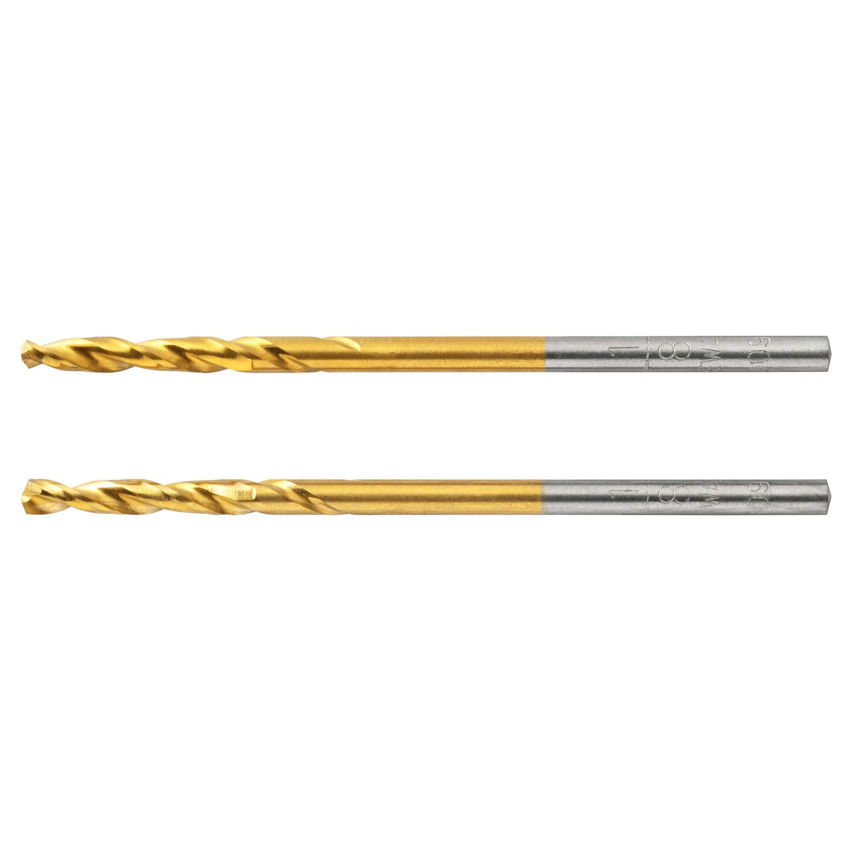 2-Piece 1/8-in x Titanium Nitride Coated Hss Jobber Length Twist Drill Bit DW1308 G
